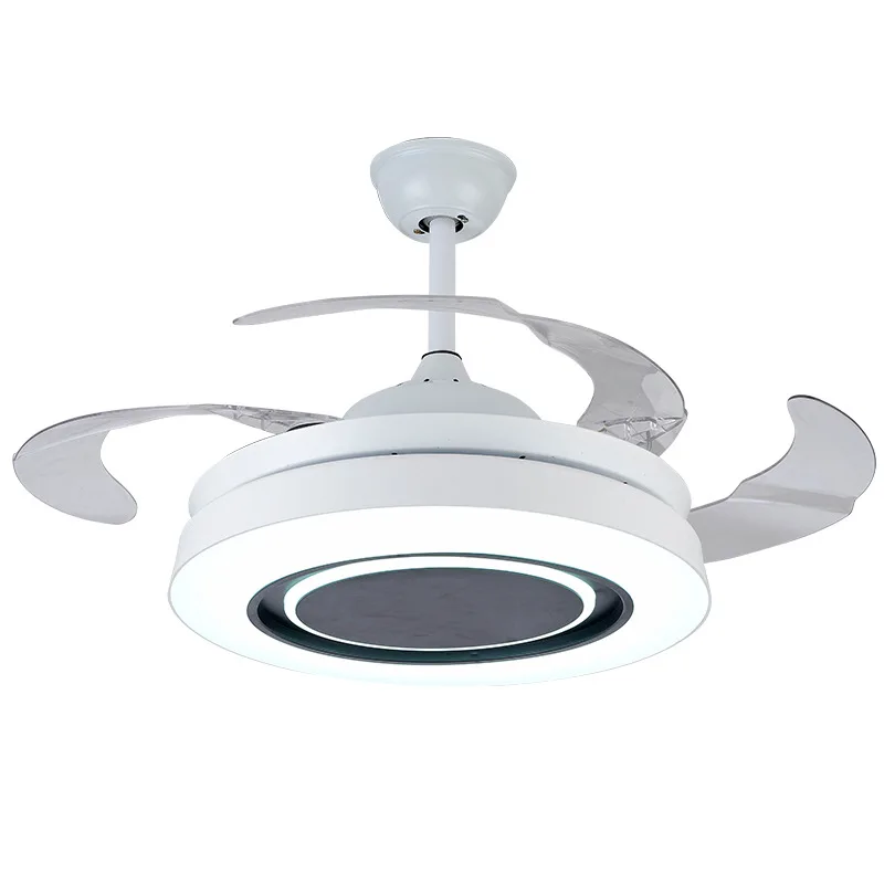 

nvisible fan light dining room bedroom with night light Bluetooth audio fan light modern minimalist living room ceiling fan