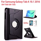 Чехол-подставка для Samsung Galaxy Tab A 360, T580, T585, из искусственной кожи, с поворотом на 10,1 градусов
