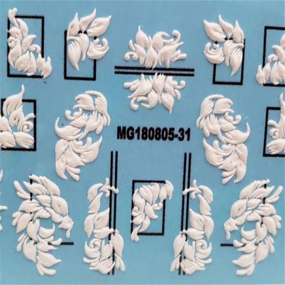 Горячая Распродажа 3D новые акриловые гравированные наклейки для ногтей черная