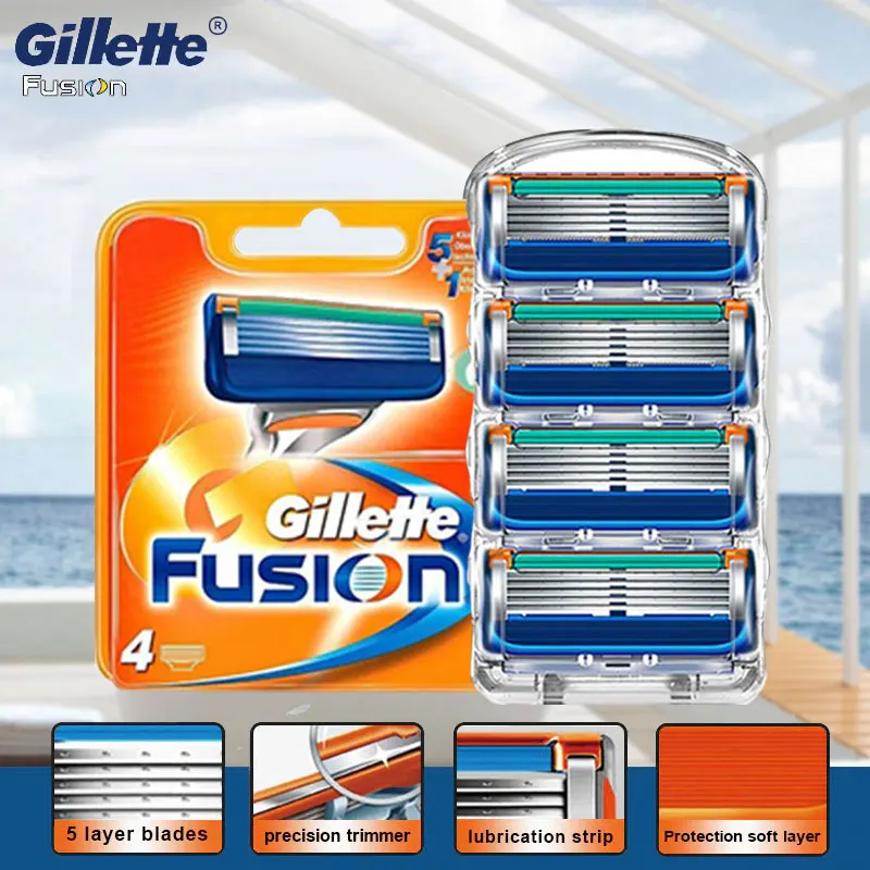 

Бритвенные лезвия Gillette Fusion 5 Power для лица бритва кассеты для мужчин прямая бритва чехол безопасные инструменты для бритья бороды