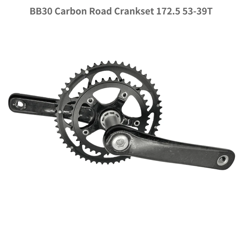 Carbon Road Crankset 53-39T Chainwheel BB30 Bicycle Crank 172.5 with Chainring BCD110 Q-factor 145mm Bike Parts | Спорт и
