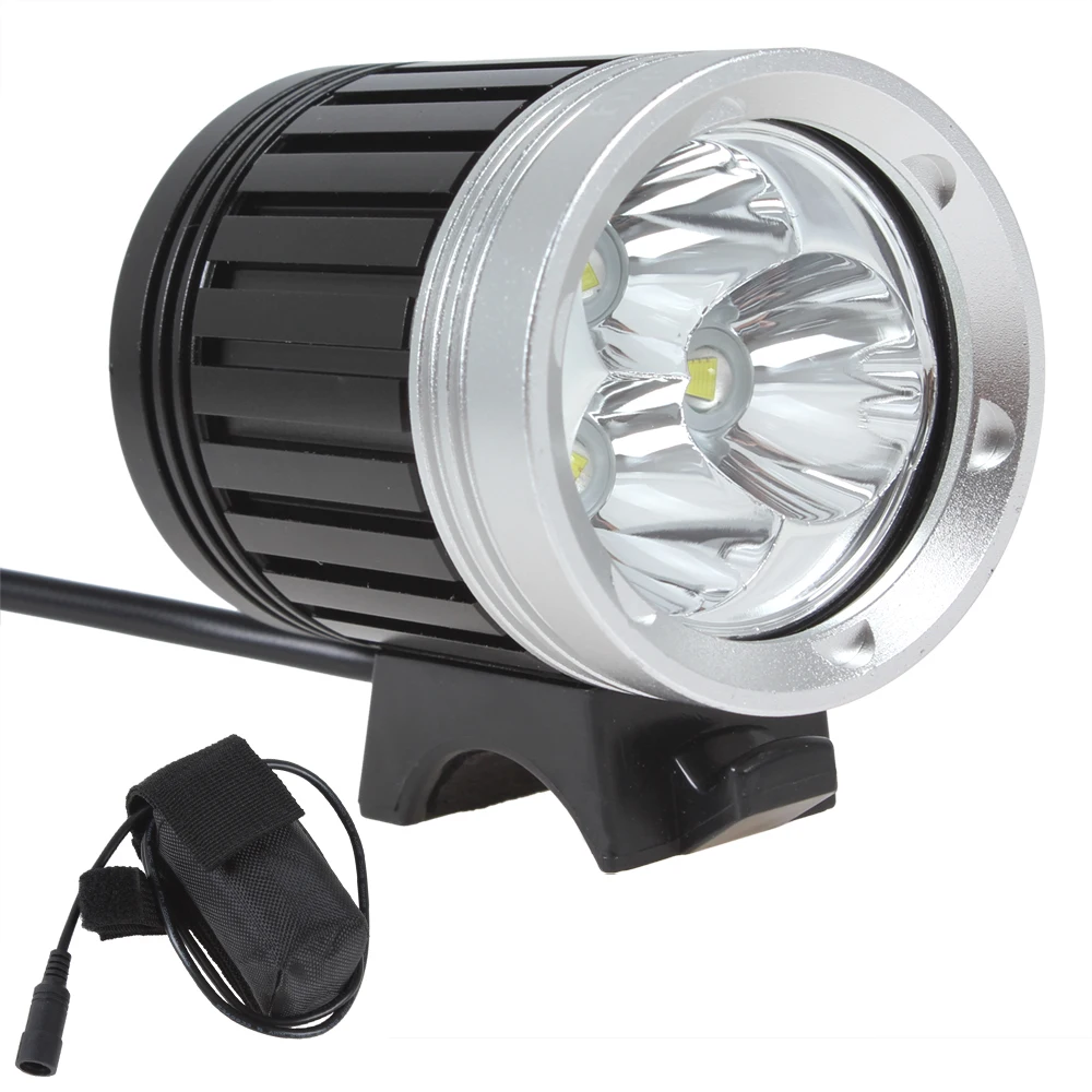 

Секьюритинг 3 x XM-L T6 светодиодный 1800Lm светодиодный налобный фонарь и велосипедный светильник с аккумулятором 4400 мАч