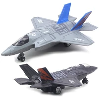 large alloy pull back f 35 fighter aircraft model music led airplane toy gift