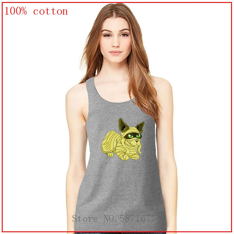 Топ женский летний с принтом кота и Египетской мамы | Женская одежда
