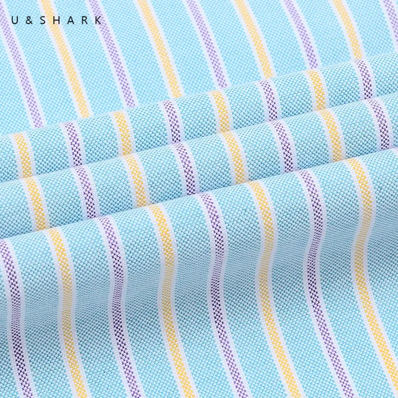 U & SHARK/мужские весенние мужские полосатые рубашки с длинным рукавом Классическая