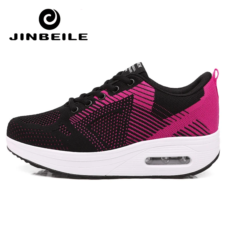 Женский спортивный тонизирующий светильник дышащие кроссовки на танкетке для