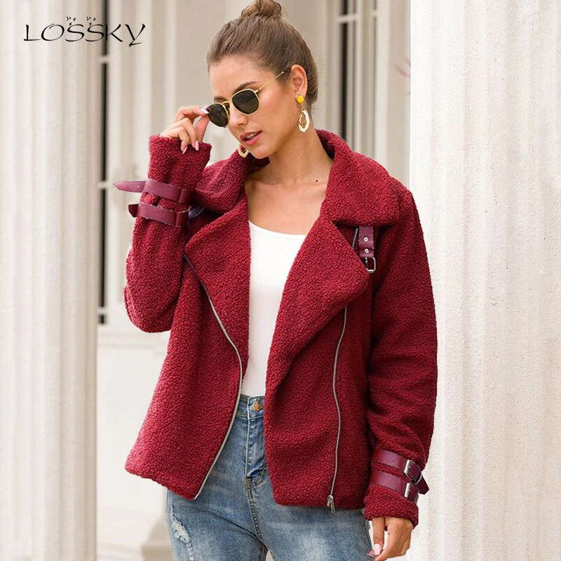 Женская куртка Lossky теплая плюшевая на молнии большого размера 2019 | одежда