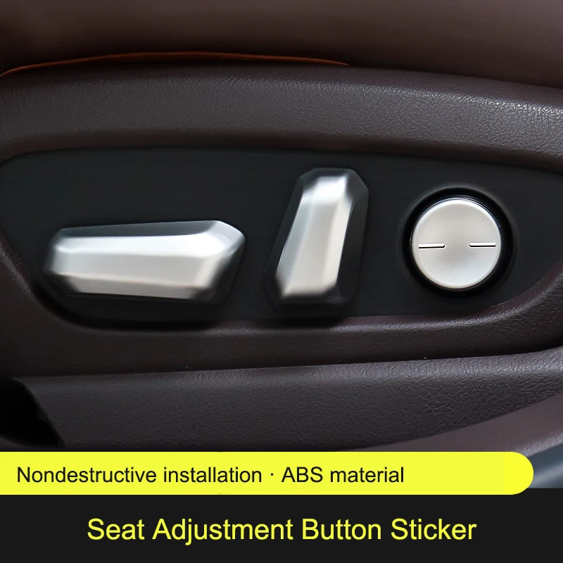 

QHCP Seat Adjustment Switch Button Knob Cover Decorative Sticker ABS Electroplating 6Pcs For Lexus ES200 260 300H 2018 2019 2020