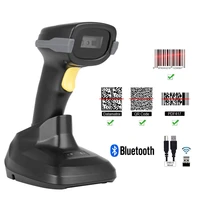 bluetooth wireless 2d barcode scanner a6 with charged base and l5 wired qr bar code reader for warehouse supermarket