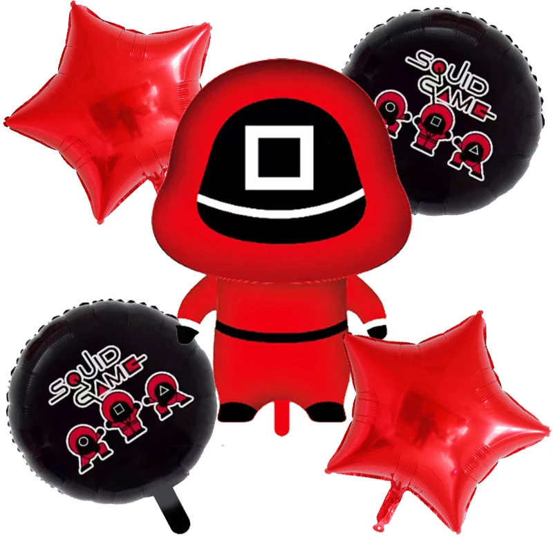 Новая игра кальмар украшение для вечеринки в честь Дня Рождения наклейка-баннер