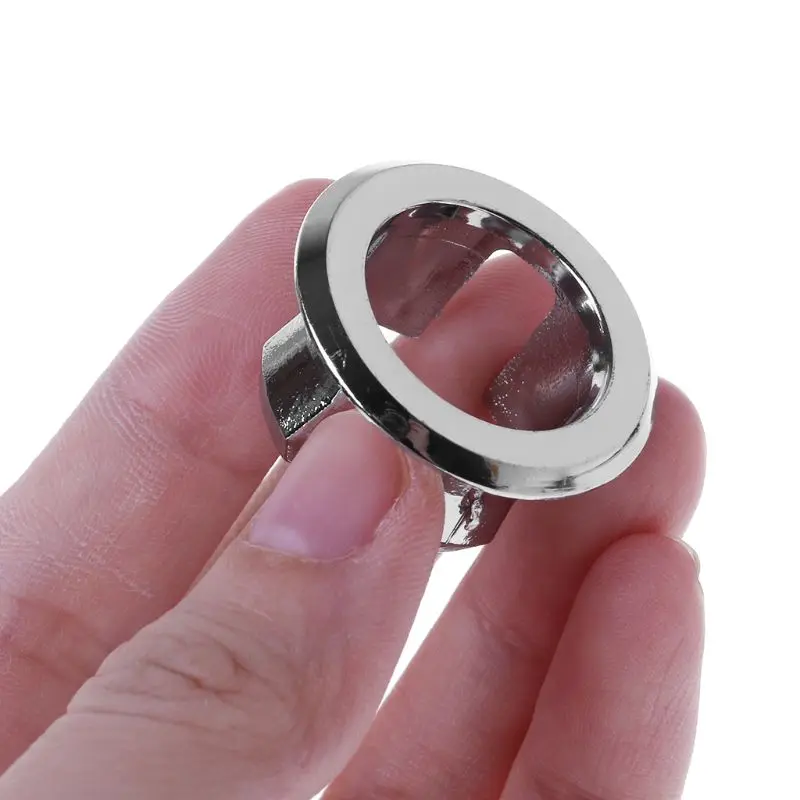 

Bathroom Basin Sink Overflow Ring Six-foot Round Insert Chrome Hole Cover Cap 652A