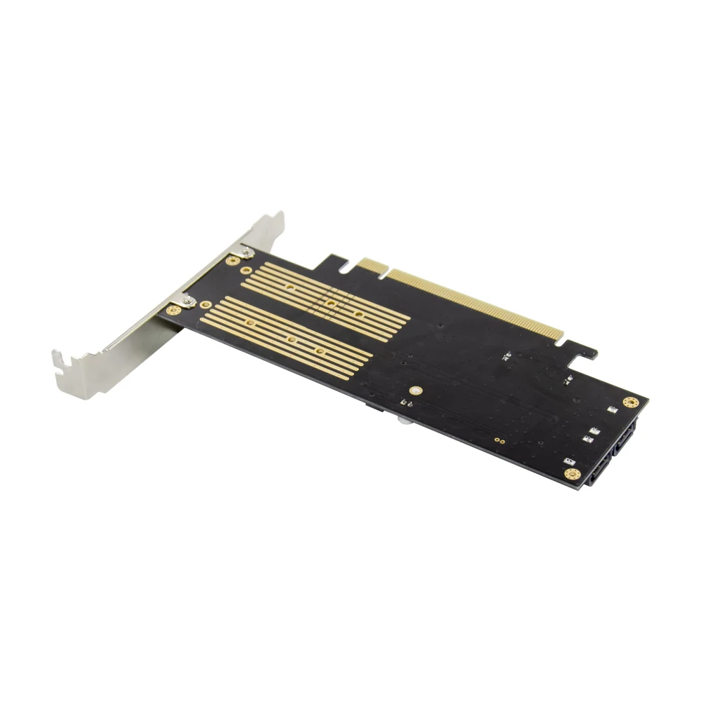 3 в 1 PCI E 0 X16 к NGFF M.2 NVMe AHCI SSD адаптер карта для M Key B mSATA твердотельный накопитель с