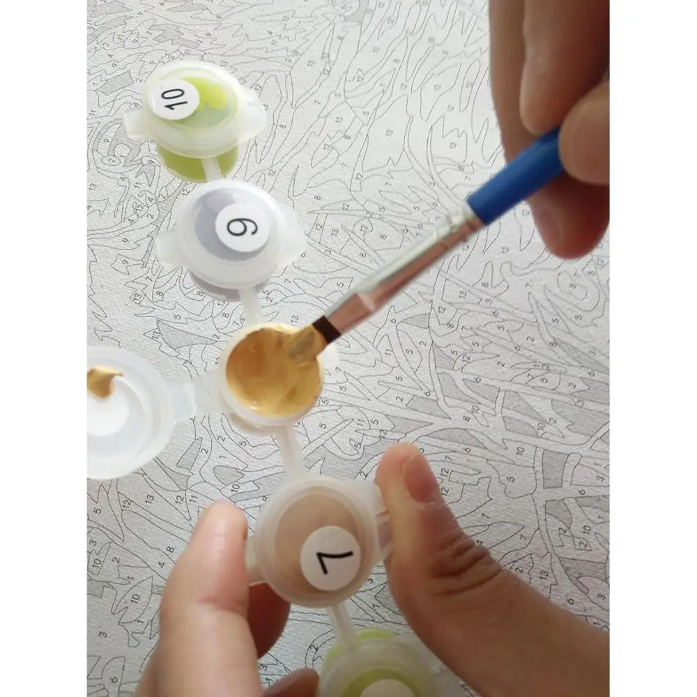 Раскраска по номерам животные взрослые краски для детей DIY schilderen op nummer dieren peinture par