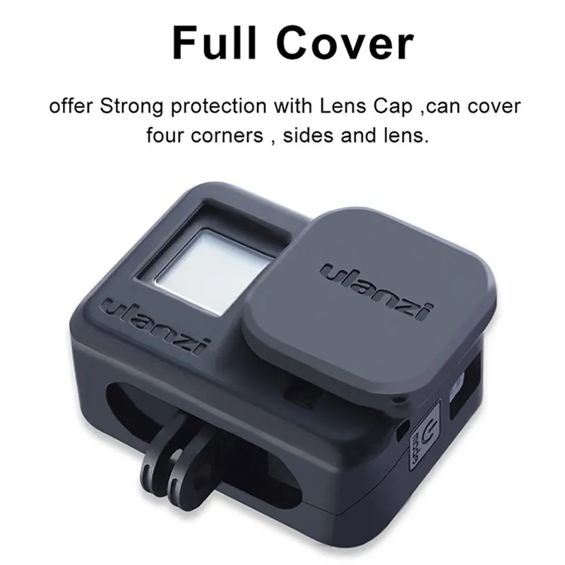Ulanzi силиконовый защитный чехол для GoPro 8 Объектив Полный мягкий Корпус с шнурком Hero8 аксессуары спортивной