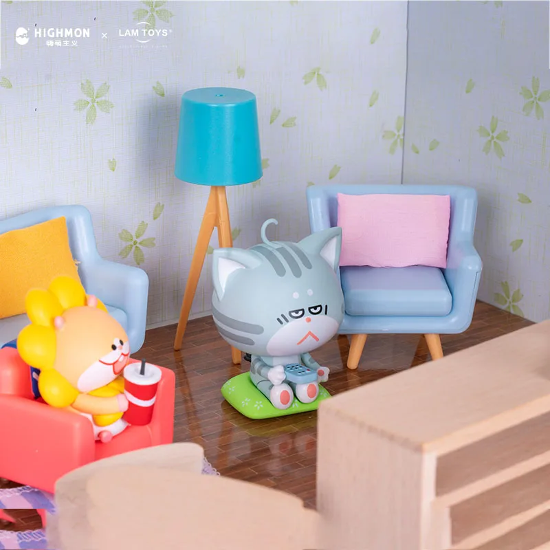Genuine House Story Blind Box Malan Friends Hi Mengism Cute Cat Girl Heart Computer Desktop Decoration | Канцтовары для офиса и