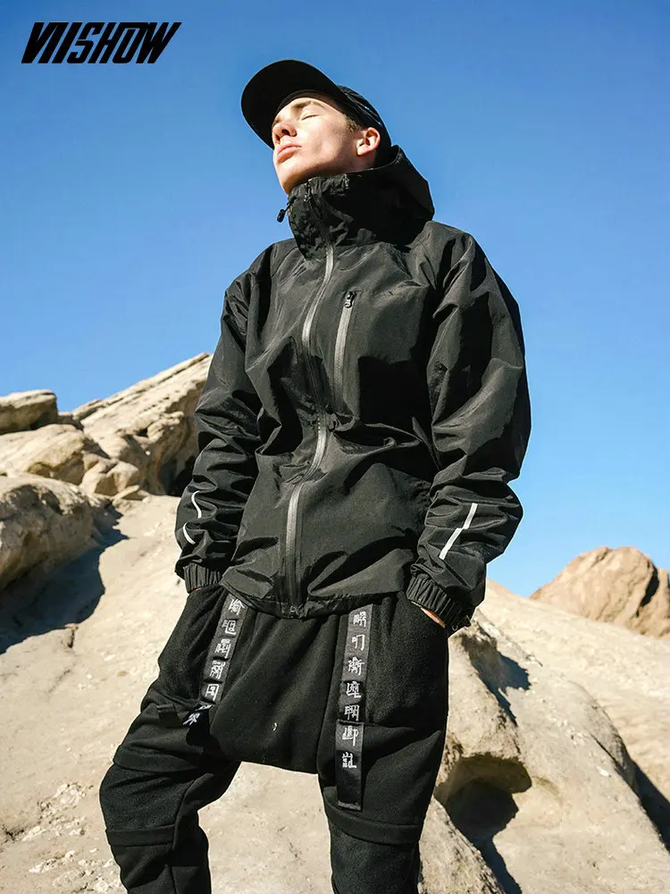 VIISHOW уличная одежда мужские куртки брендовая куртка с капюшоном мужская