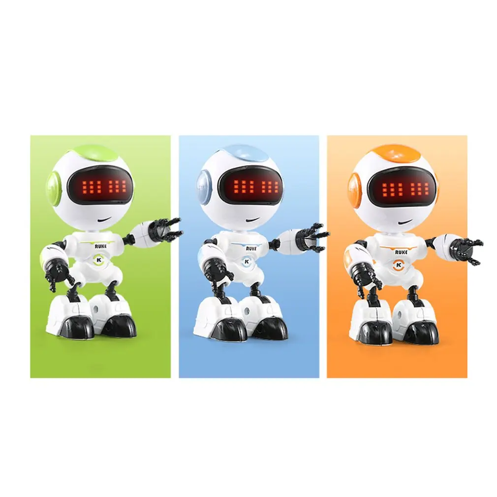 R8/R9 RC JJR/C Робот сенсорный зондирование светодиодный глаз умный голос DIY жесты сплава тела Мини Робот Модель игрушка подарок для детей