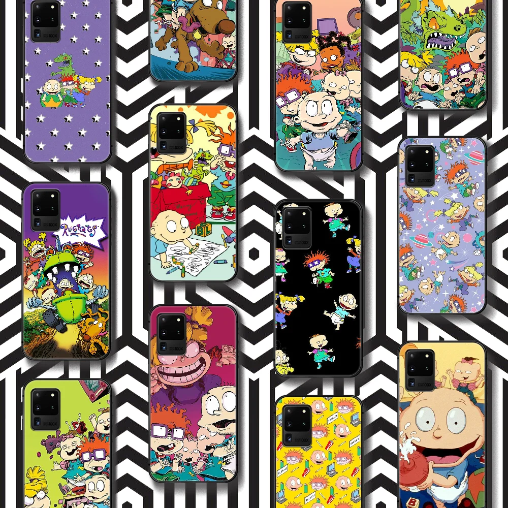 

Cartoon Rugrat Funny Phone Case For Samsung Galaxy Note S 8 9 10 20 E FE Lite Uitra Plus Black Hoesjes Fashion Etui Pretty Back