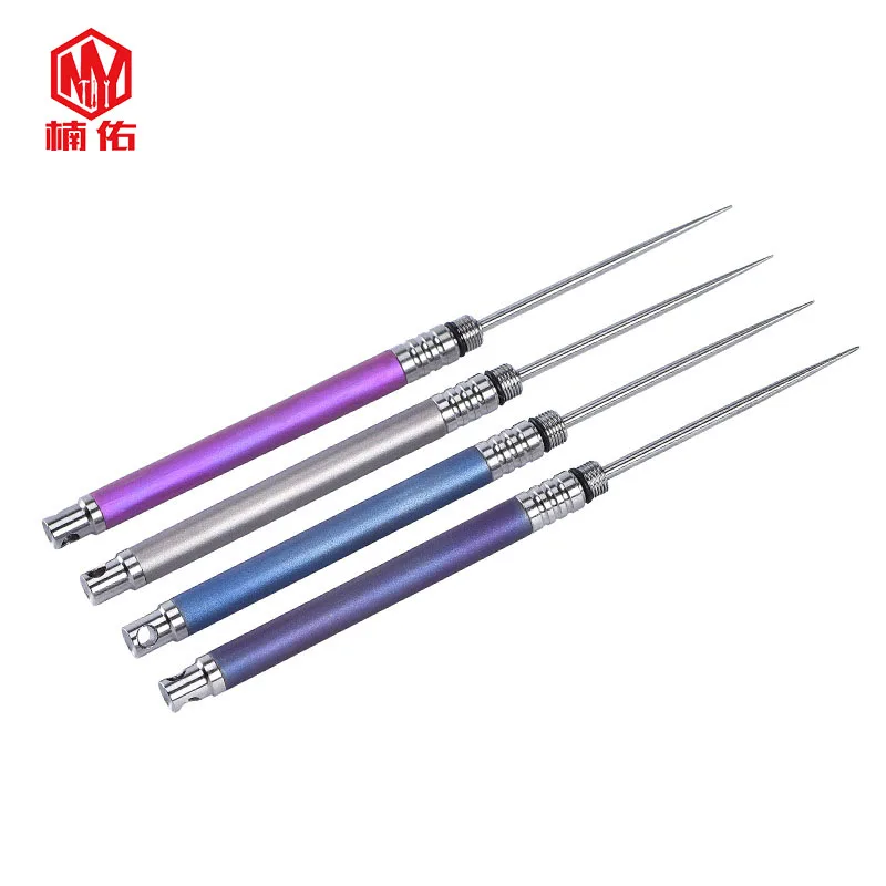

EDC Tool Toothpick Tube Pure Titanium Alloy Toothpick Environmental Disinfection Fruit Fork Self-defense CE EU Certification