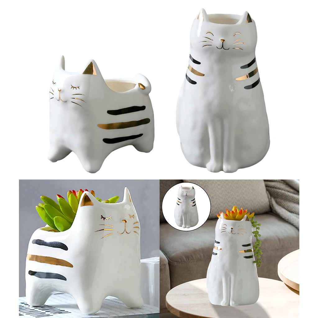 

Керамический горшок для растений держатель горшков, милый кот, суккулент, ваза, Декор