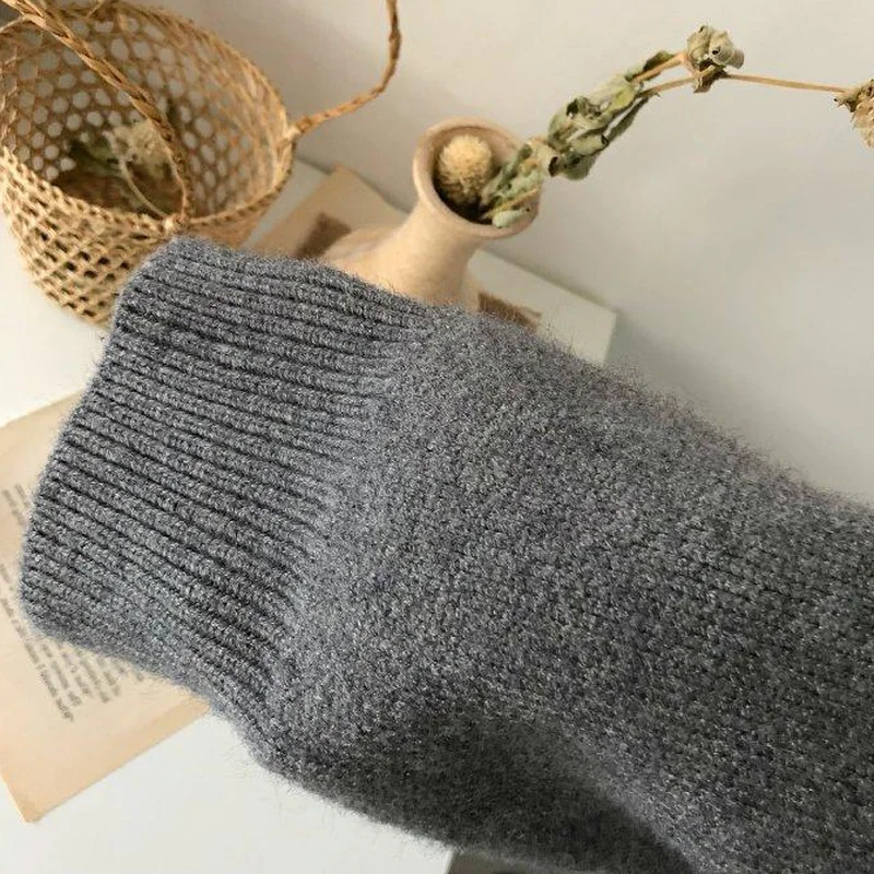 

Simple Cardigan Women Oversize Solid Soft Knitting All-match Slouchy Outwear Boyfriend Korean Style Daily Students Hot Selling