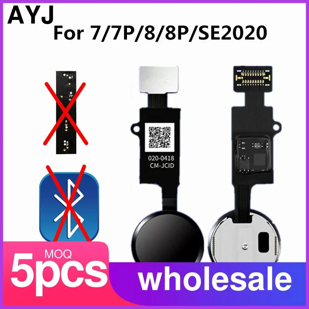 

Кнопка Home JC YF для iPhone 7, 8 Plus, SE2020, 7P, 8 P, функция возврата, без Touch ID, Bluetooth, короткий шлейф, 5 шт.