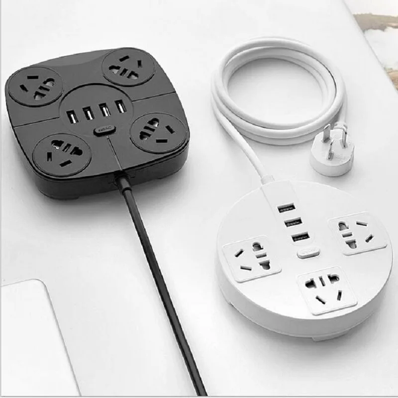 Удлинительный шнур с выходной вилкой Стандарта Китая 10 А 220 В 2500 Вт 4usb