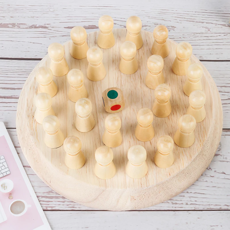 

Kids Wooden Toy Puzzles Color Memory Chess Match Game Intellectual Children Party Board Games Baby Educational Learning Toys