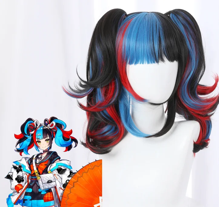 

FGO Fate Grand Order Alter Sei Shonagon Cosplay Wigs Curls Double Ponytail Hair Cosplay Prop for Halloween Carnival Party