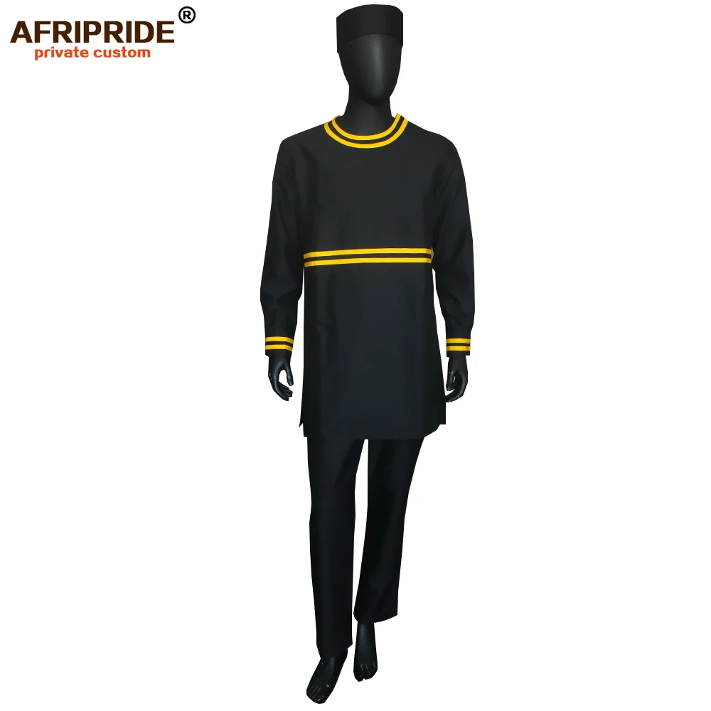 2019 африканская Мужская одежда традиционный комплект из 3 предметов Дашики наряды