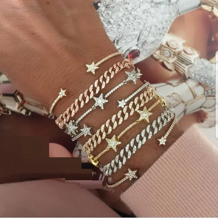 Новый женский браслет для девочек простой позолоченный шикарный трендовый