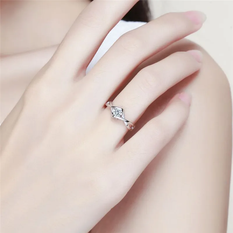 Трендовые посеребренные женские кольца на палец ювелирные изделия милое