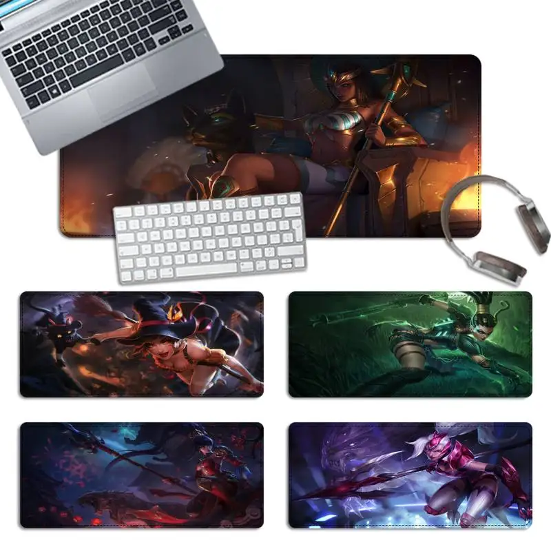 

Girly League of Legends Nidalee Mouse Pad Gaming MousePad Large Big Mouse Mat Desktop Mat Computer Mouse pad For Overwatch