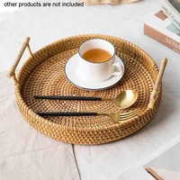 handmade rattan table tray round coffee table tray ith handles woven food basket lovely natural bamboo tray for ottoman cof d8u7