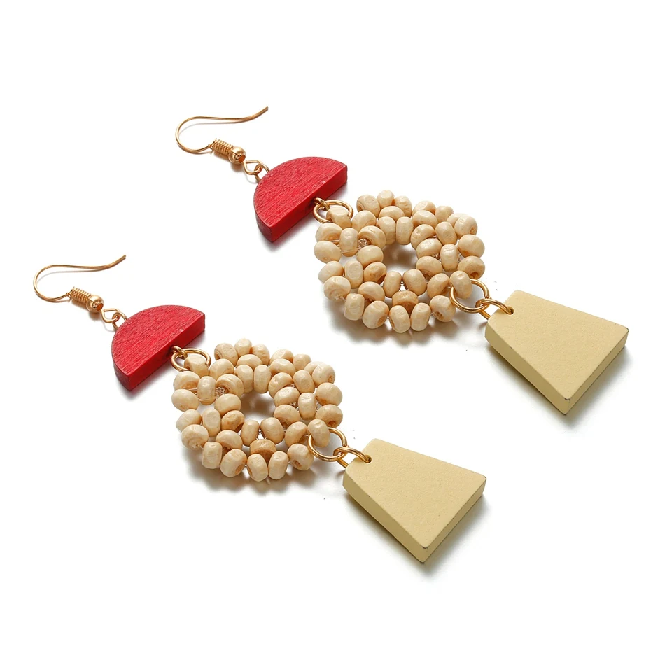 Женские винтажные этнические серьги Match-Right длинные висячие серьги-подвески