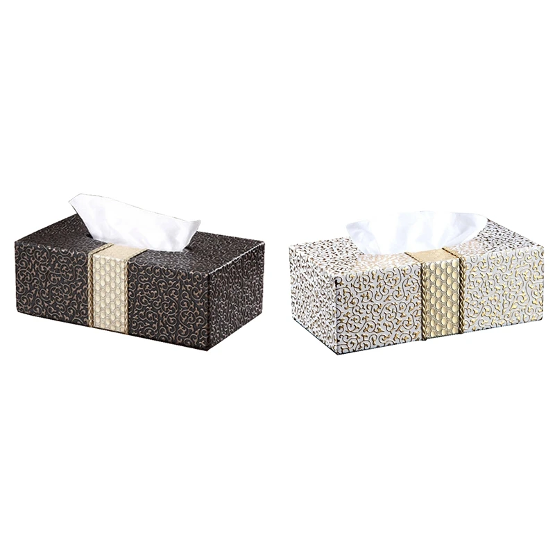 

Car Home Rectangle Shaped Tissue Box Household Living Room Desktop Napkin Tissue Holder