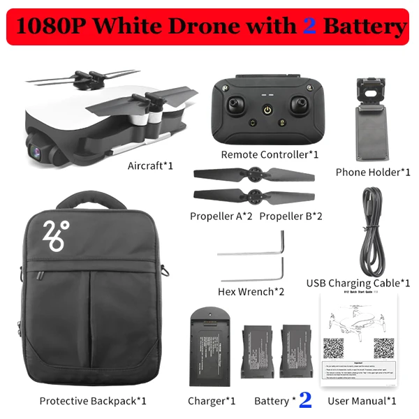 WHITE 1080P 2 batter JJRC X12 Радиоуправляемый gps Дрон Квадрокоптер Дроны с камерой HD 5G 1080P оптический поток бесщеточный Дрон со стабилизирующим карданом VS F11 B4W - Цвет: WHITE 1080P 2 batter