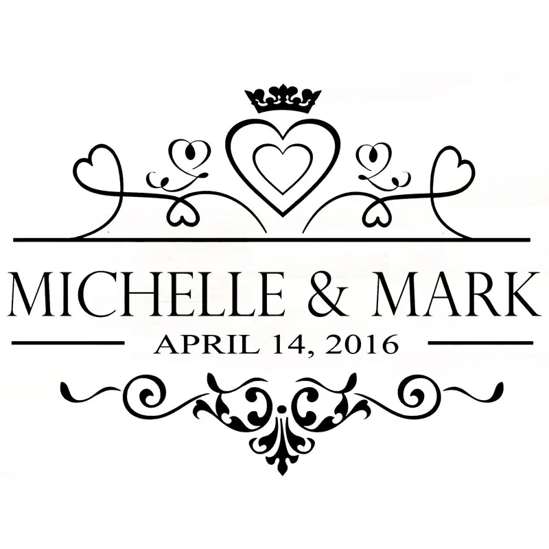 

Wedding Party Sticker Wedding Dance Floor Vinyl Decal Custom Name And Date Monogram Decoration Personailzed Removable