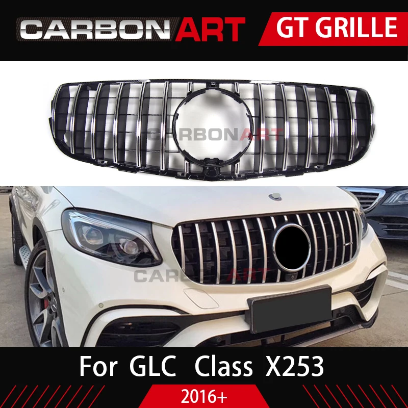 Передняя решетка GLC X253 GT для Mercedes-Benz w253 GLC200 GLC250 GLC300 GlC450 спортивная версия серебро