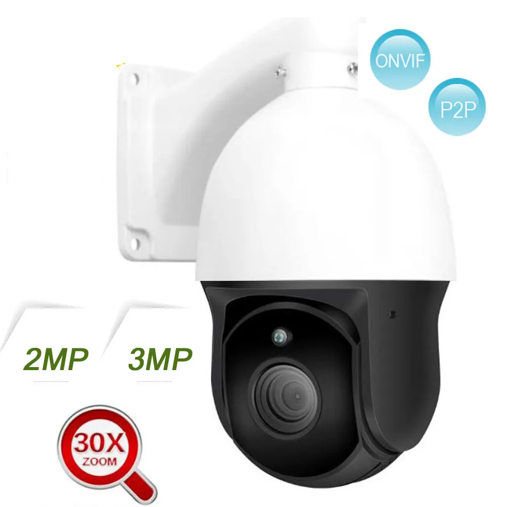 H.265 PTZ IP Камера 30X зум Водонепроницаемый мини 3MP 1080P Скорость купол Открытый ИК 60 м