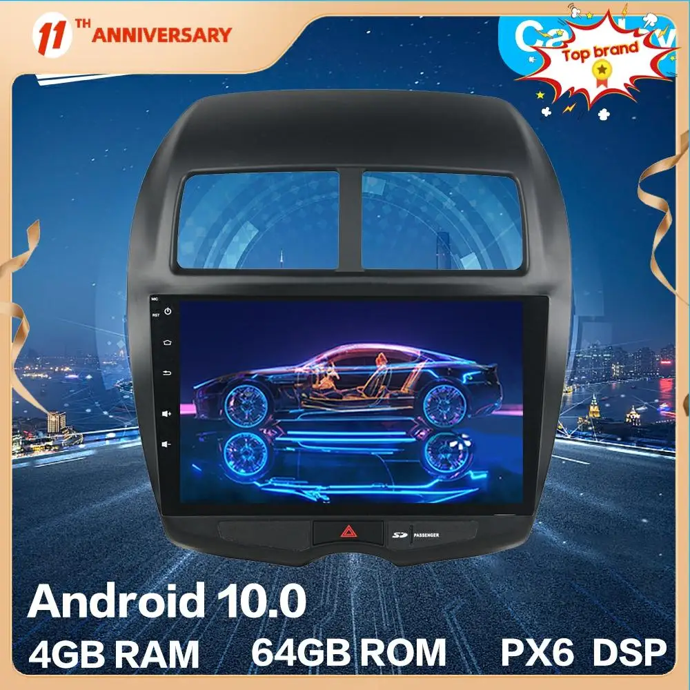 

Aotsr Android 10.0 4+64G Car Radio Player GPS Navigation Car Stereo Video Multimedia For Mitsubishi ASX 2010 - 2012 DSP Carplay