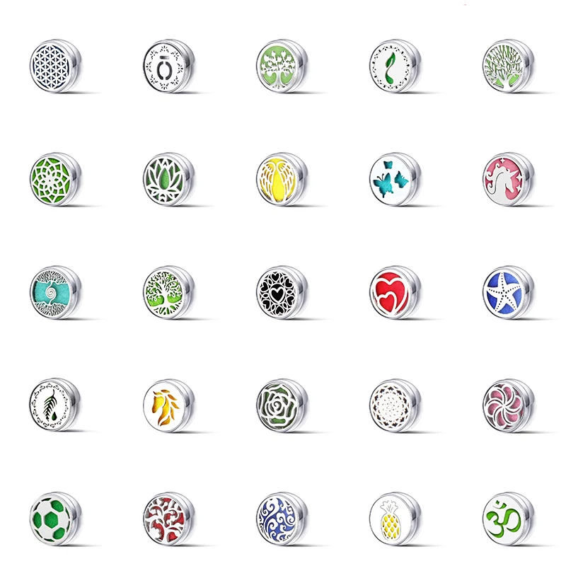 Магнитная пряжка для ароматерапии с распылителем эфирных масел 25 видов 12 мм