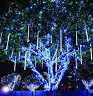 Светодиодный светильник метеоритный дождь на солнечной батарее, праздничная Водонепроницаемая гирлянда, сасветильник светильник с 2 трубками, 30 см светодиодами, рождественское и Свадебное украшение