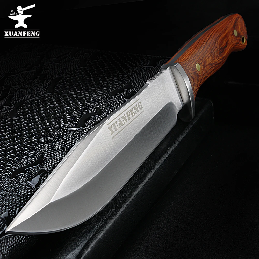 

XUAN FENG D2 Steel Knife High Hardness Outdoor Knife Portable Short Field Survival Equipment Cold Weapon Saber