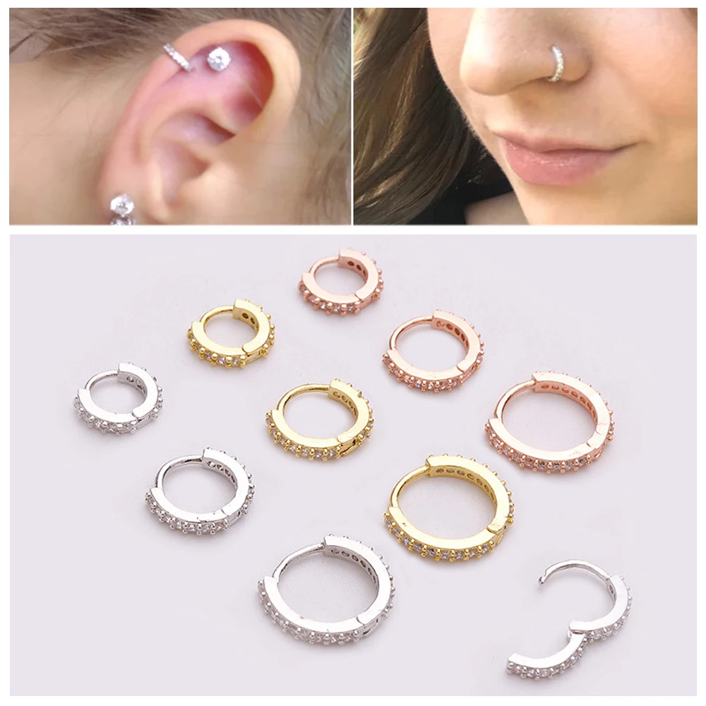 1 шт 6/8/10 мм Новая мода спиральный для хряща козелка Daith раковины уютно Huggie обруч