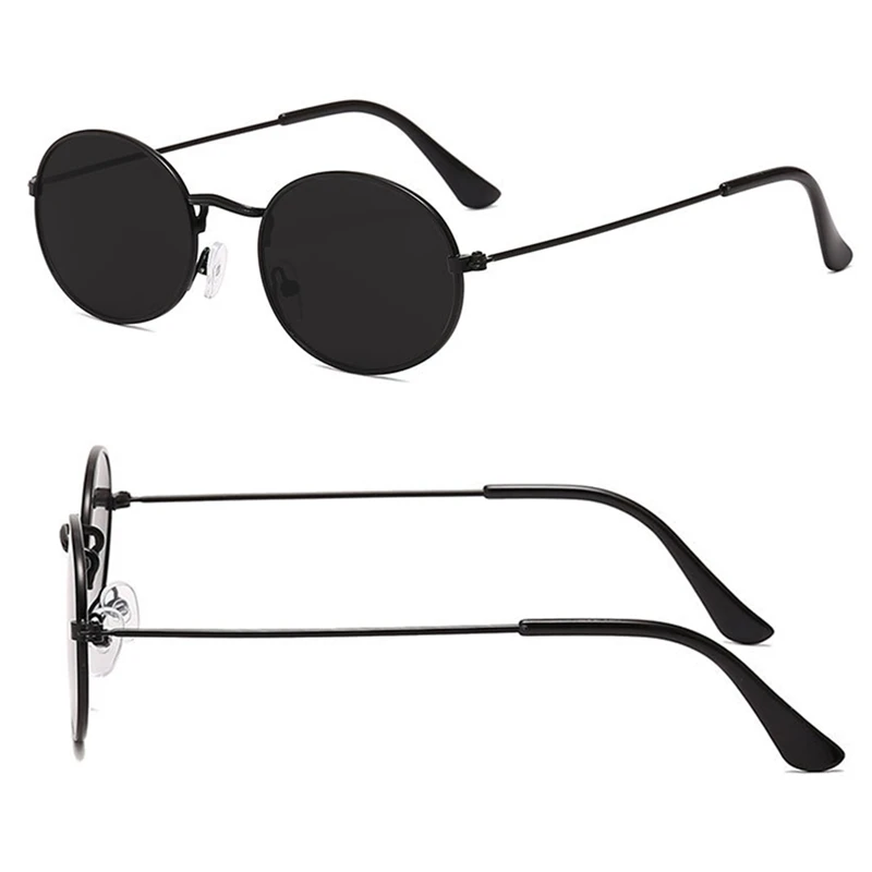 

Retro Classic Vintage Round Polarized Sunglasses Men Sun Glasses Women Metal Frame Black Lens Eyewear Driving Glasses