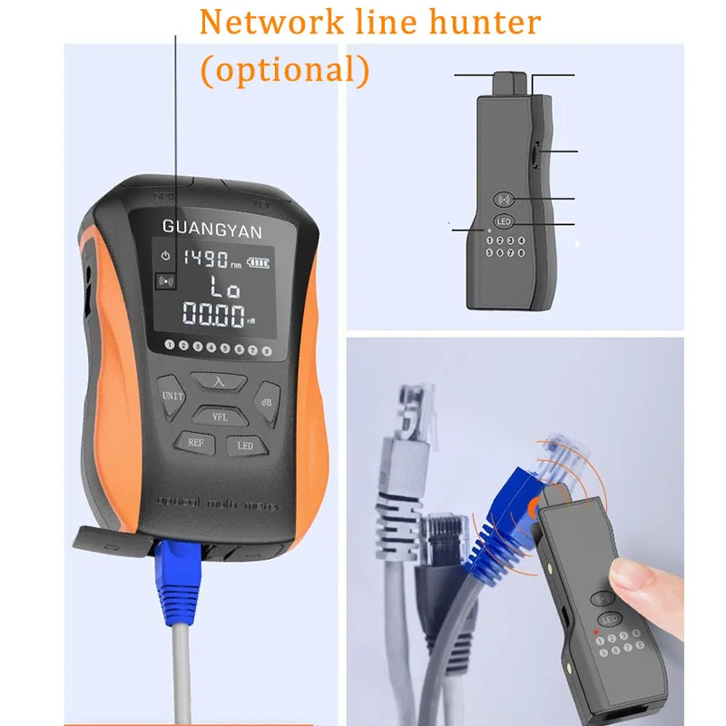 New High precision6-in-1 multifunctional optical fiber power meter/fiber optic tester/visual fault locator network cable test 5k