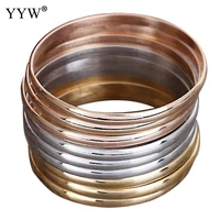 9pcsset fashion stainless steel bangle set new arrival plated 8 5inch length inner diameter 68mm for jewelry making accessories