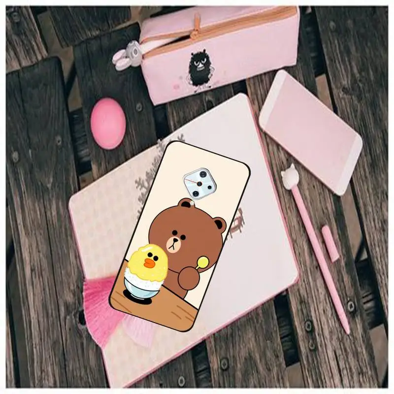 

LJHYDFCNB Cartoon Bear Phone Case For Vivo X9 9s 20 Plus Y97 83 75 71 69 V15 V17 V5 S
