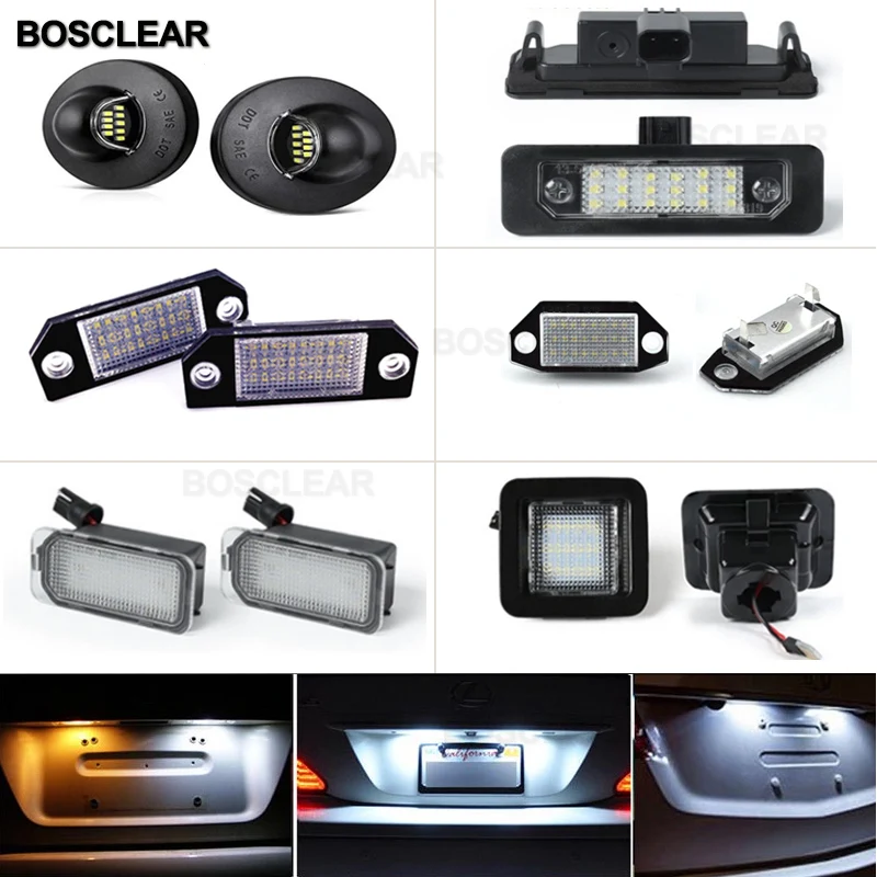 Автомобильные светодиодные лампы номерного знака для Focus MK2 S MAX C MONDEO MK4 Fiesta JA8 ranger